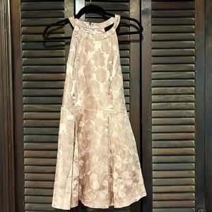 Dusty Rose High Neck Mini Dress
